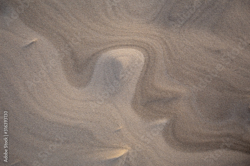 Obraz na płótnie Sand waves on sand dunes in the Slowinski National Park. Czolpino, Leba, Poland w salonie