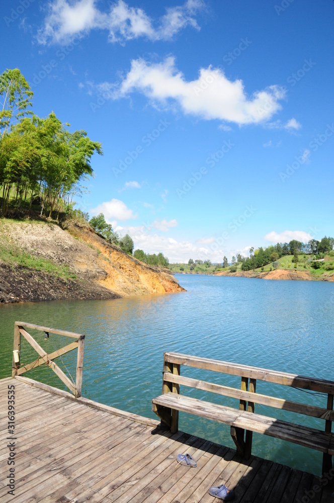 Beautiful day at the Peñol dam, Antioquia Colombia