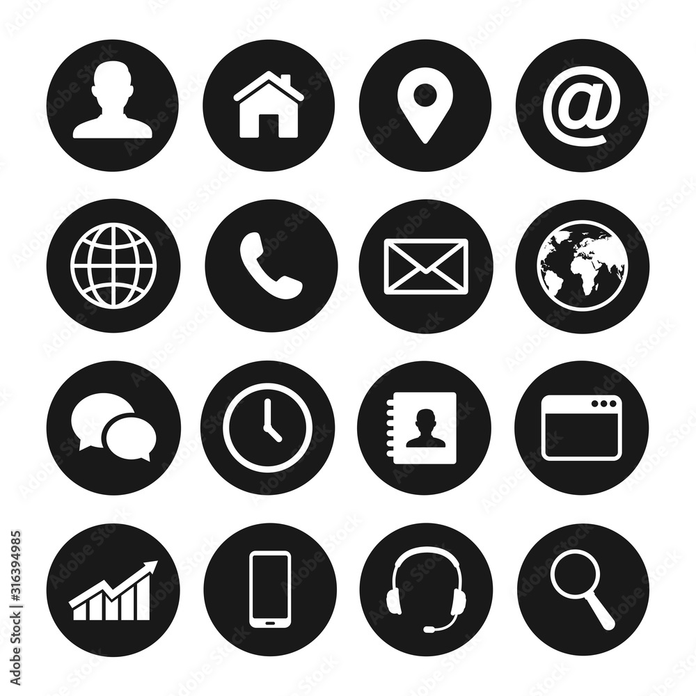 Fototapeta premium Web icon set. Vector illustration.