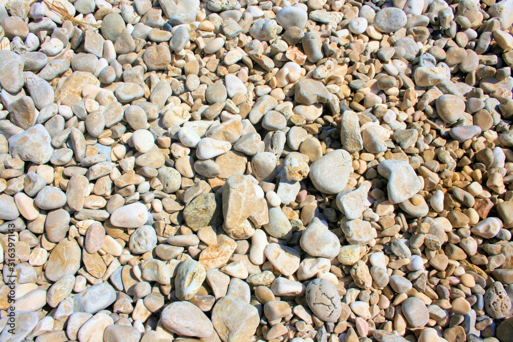 pebbled beach of Baska, island Krk, Croatia pebbled beach of Baska, island Krk, Croatia