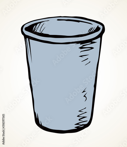 Bin for cleaning. Vector drawing