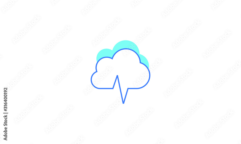 Cloud and letter Cloud and letter