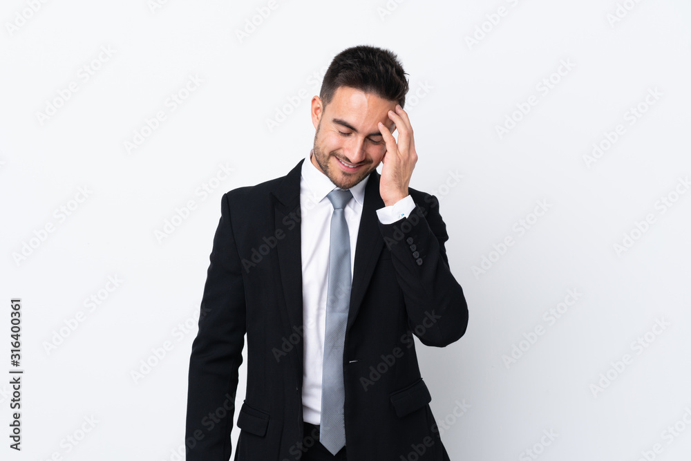 Young business man over isolated background laughing Young business man over isolated background laughing