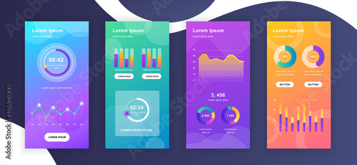 Social media stories design templates whith infographic elements data visualization. Can be used for social media background, banner, greeting card, poster and advertising, marketing, info graphics.