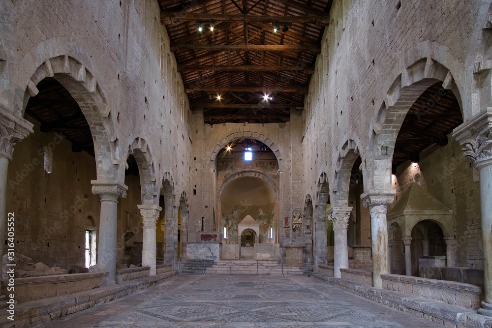 Church of San Pietro in the medieval village of Tuscania Viterbo Lazio Italy