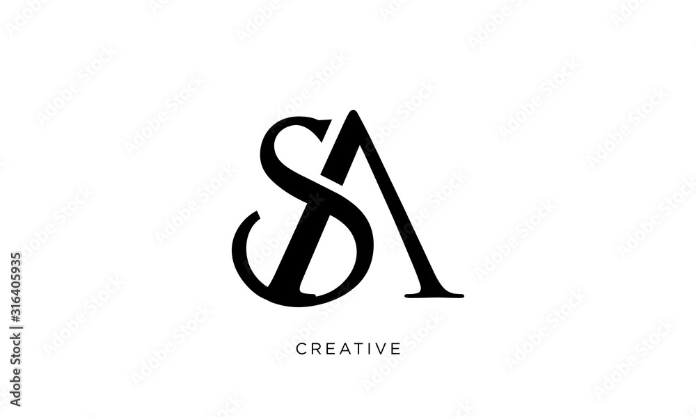 sa logo design initial vector icon sa logo design initial vector icon
