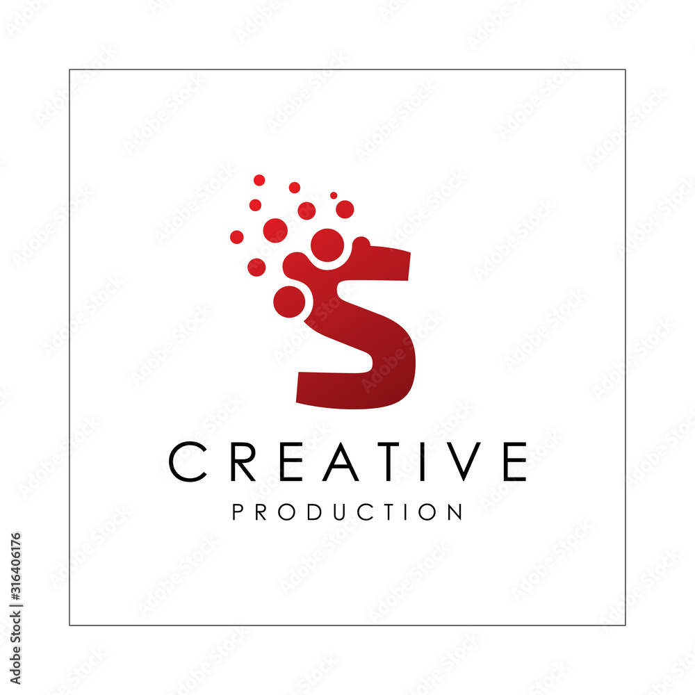 Letter S Dot Logo Vector, Dotted S Logo Design Letter S Dot Logo Vector, Dotted S Logo Design