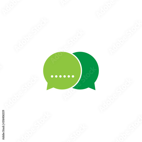 Communication logo design with bubble speech icon