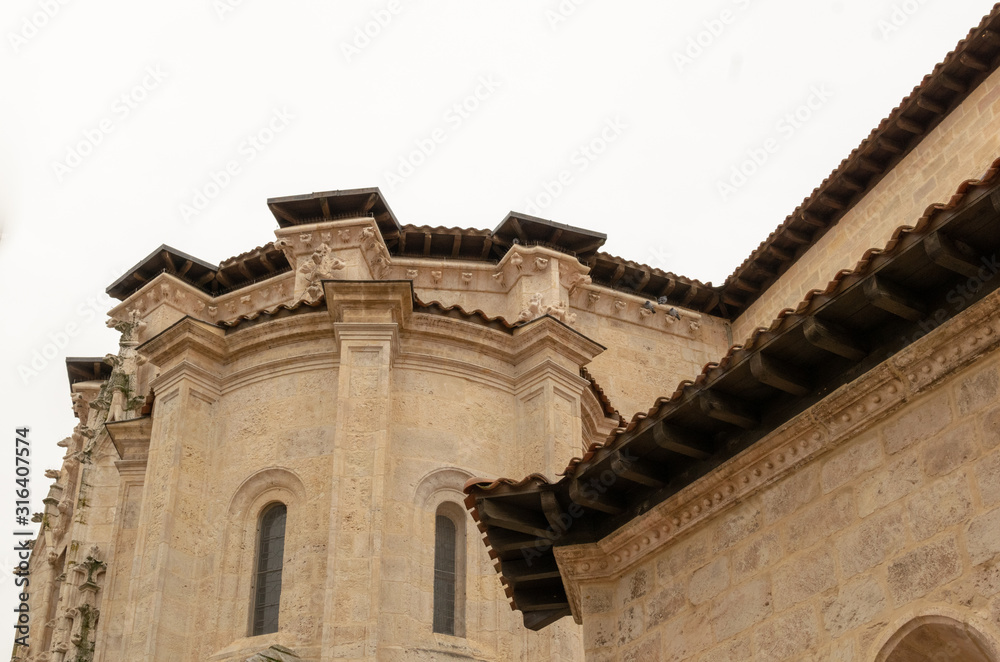 Santa Maria church. Aranda de Duero, traditional city in the province of Burgos. Castilla y Leon, Spain