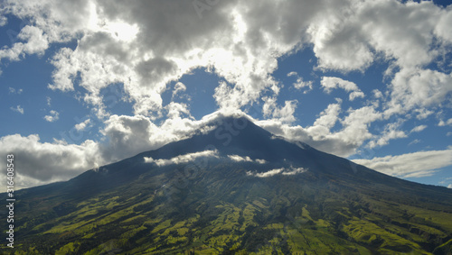 Panoramic of tungurahua volcano, Ecuador. active one, over 5000 meters photo
