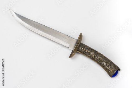 Dagger knife on white background