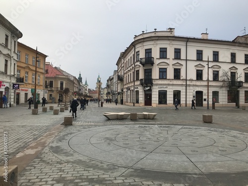 old town square in Lublin poland