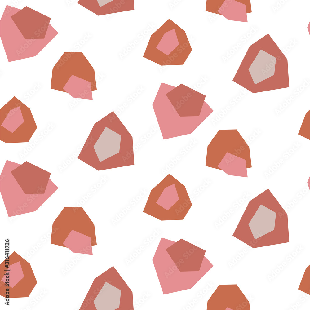 Cut out paper abstract stains modern shapes seamless pattern. Blush pale brown repeat background for wrap, textile and print design. Cut out paper abstract stains modern shapes seamless pattern. Blush pale brown repeat background for wrap, textile and print design.
