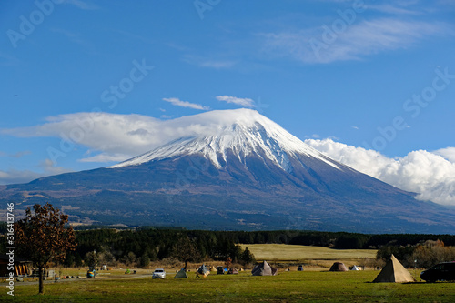 mount Fuji from fumatoppara campground