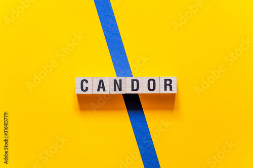 Candor word concept on cubes photo
