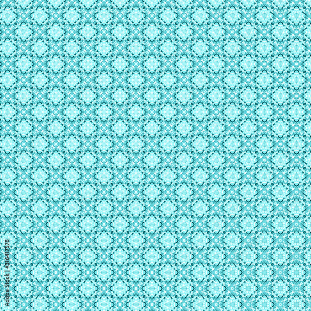 Pastel aqua block color seamless pattern background with all over diamond shape design for spring, Easter, or summer background