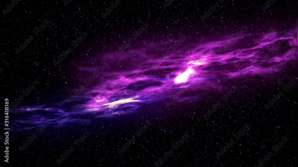 Deep space nebula and star field. Galaxy illustrated wallpaper Deep space nebula and star field. Galaxy illustrated wallpaper