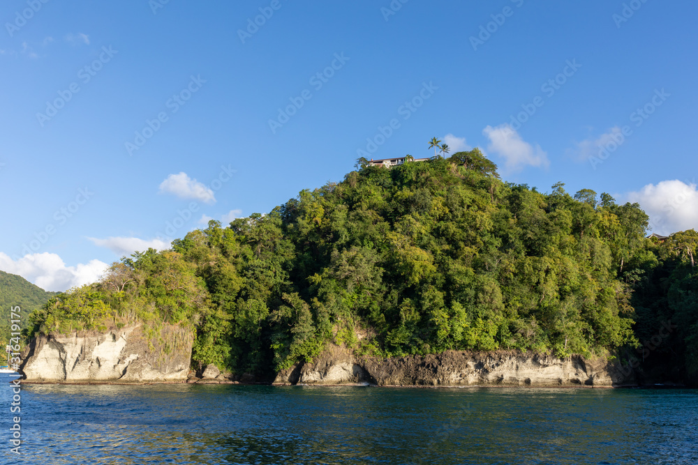 Saint Lucia, West Indies - Marigot bay entrance