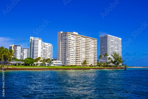 Cityscape of Ft. Lauderdale, Florida showing the beach and the city © Solarisys