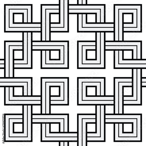 Viking Seamless Pattern - Interweaved Squares