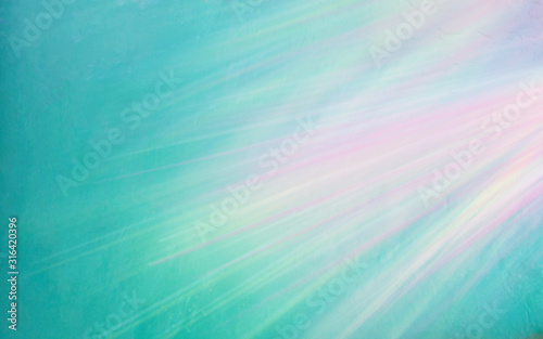 Hintergrund leuchtend in türkis rosa, gelb, Meer Wasser, Lagune, Strahlen der Sonne, Licht, stilvoll Wand Dekoration, Panorama maritim, Sommer Sonne Urlaub Ozean, Design zeitlos 