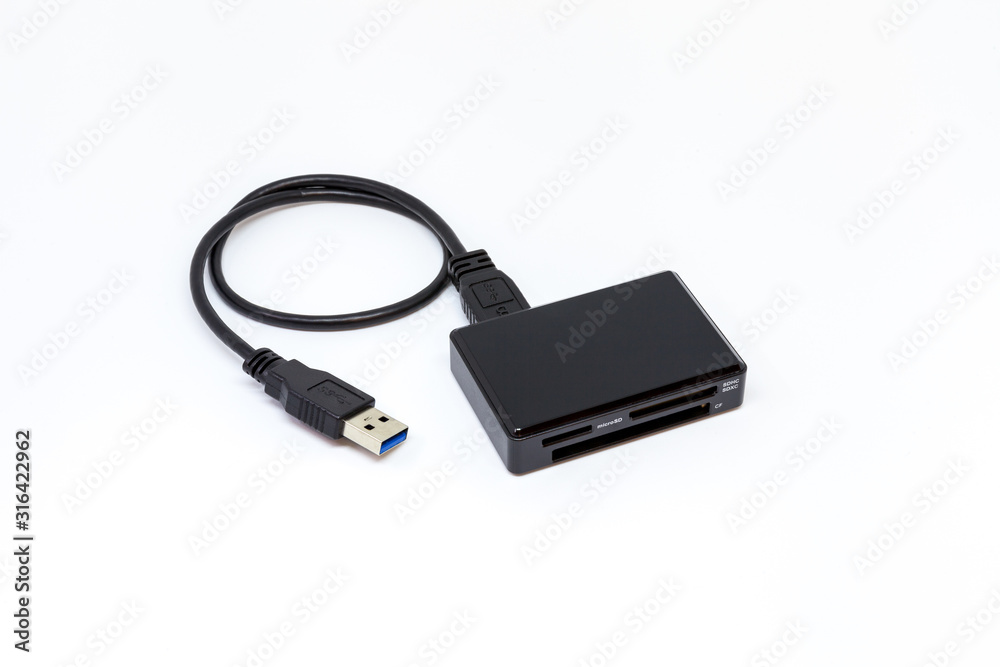black card reader on a white background black card reader on a white background