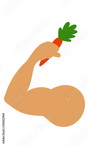 vegan bodybuilder bicep flexing