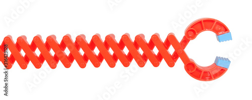 Robotic hand extending grabber is grabbing something