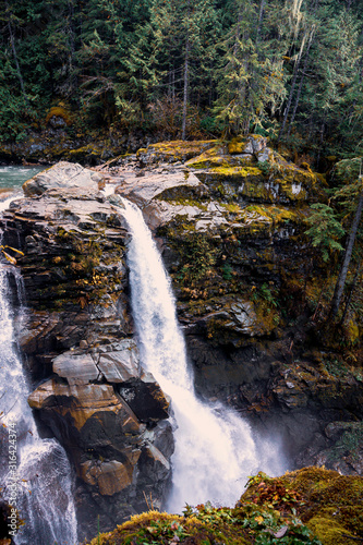 Nooksack Falls drops freely 88 feet