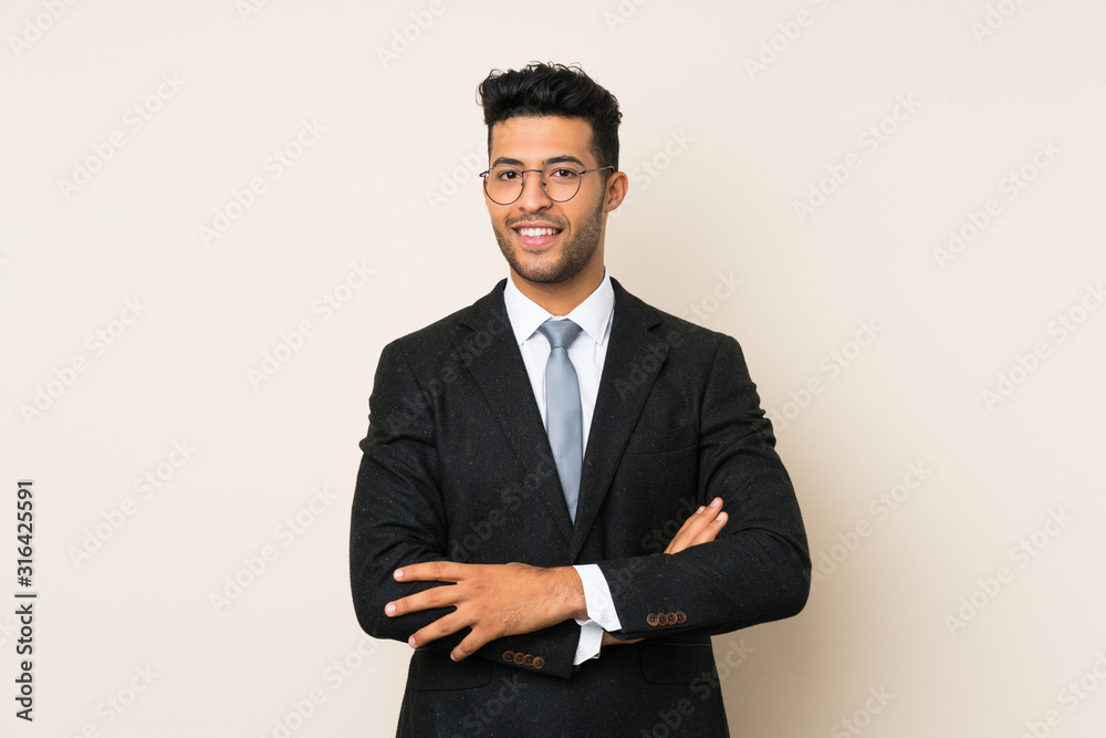 Young handsome businessman man over isolated background Young handsome businessman man over isolated background