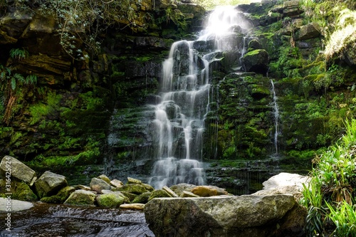 Front view of Middle Black Clough waterfall