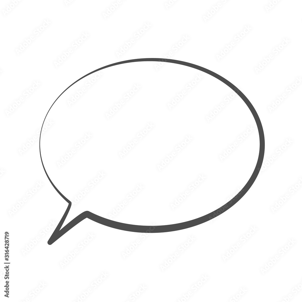 Blank empty speech bubbles vector icon illustration isolated Blank empty speech bubbles vector icon illustration isolated