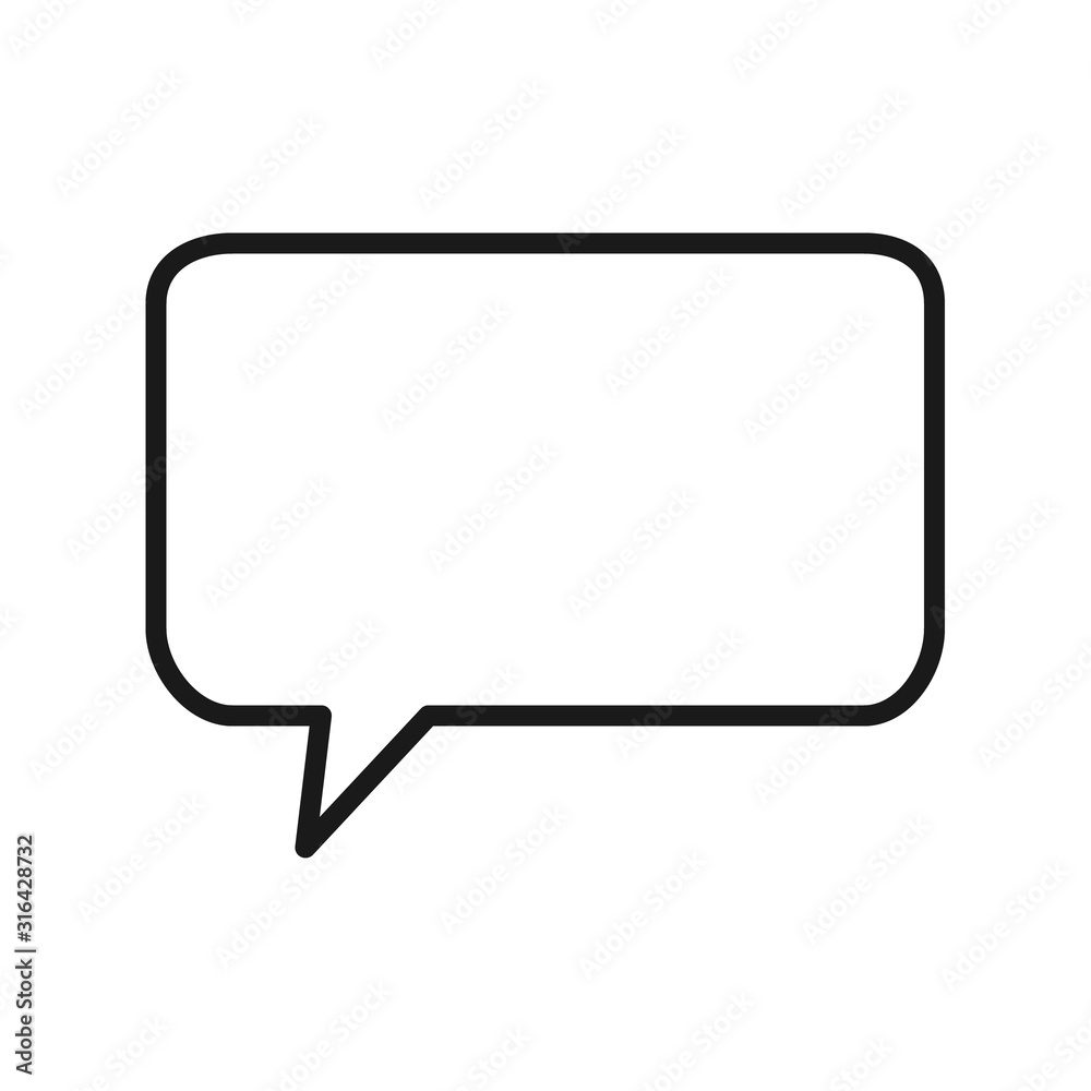 Blank empty speech bubbles vector icon illustration isolated Blank empty speech bubbles vector icon illustration isolated