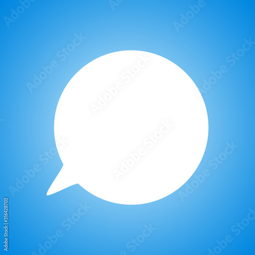 Blank empty speech bubbles vector icon illustration isolated
