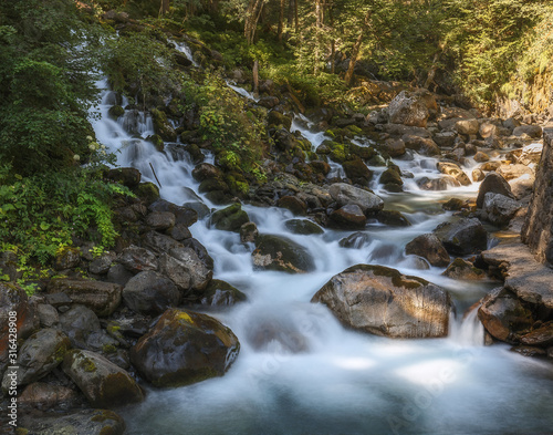 Uelhs deth Joeu Waterfall at Artiga de Lin in the Catalan Pyrenees