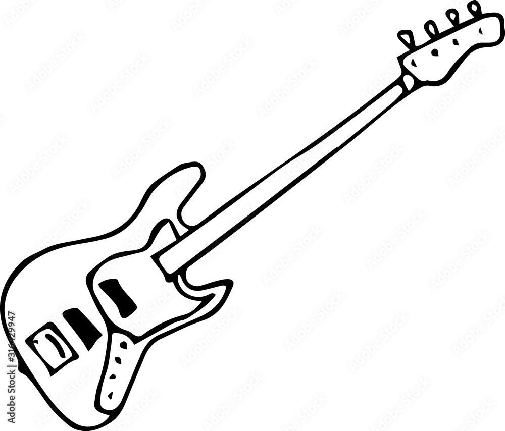 Obraz premium bass rock music instrument guitar