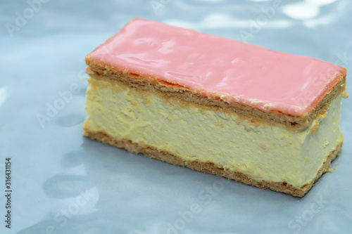 Delicious Dutch pastry called tompouce.