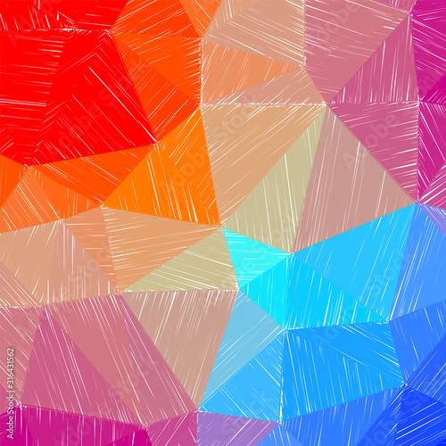 Hand-drawn pencil background. Marker hatching background. Admirable pencil sketch with colorful strokes. Impressive vector illustration.