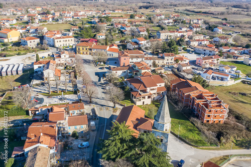 An aerial view of Kanfanar photo