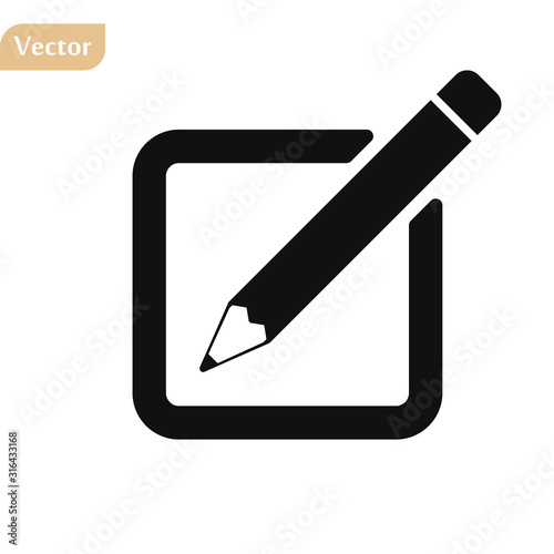 sign up Icon vector. Simple flat symbol. Perfect Black pictogram illustration on white background.