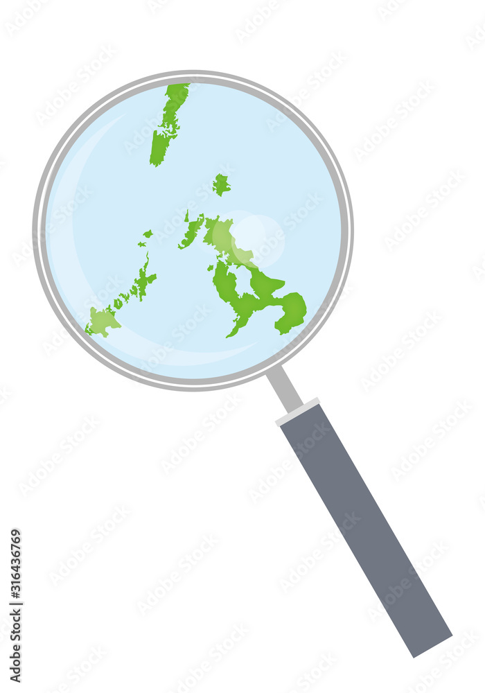 虫眼鏡と都道府県別の日本地図のイラスト 長崎県 47都道府県別データ グラフィック素材 Vektornyj Obekt Stock Adobe Stock