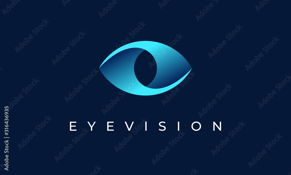 Eye Vision Logo Design Icon Symbol - obrazy, fototapety, plakaty 