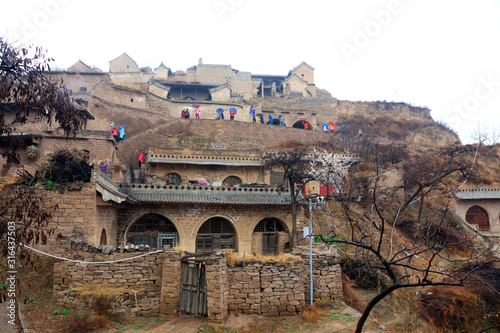 Shanxi Mountain Village Architectural Scenery in China photo