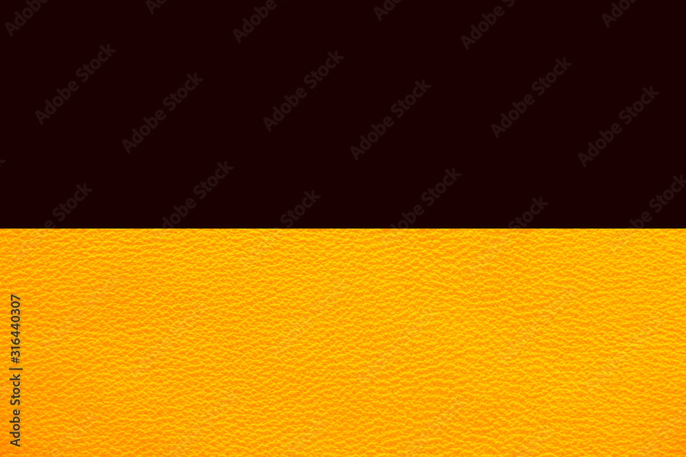 Genuine Leather. Yellow and black color. The texture of the skin in two shades. Genuine Leather. Yellow and black color. The texture of the skin in two shades.