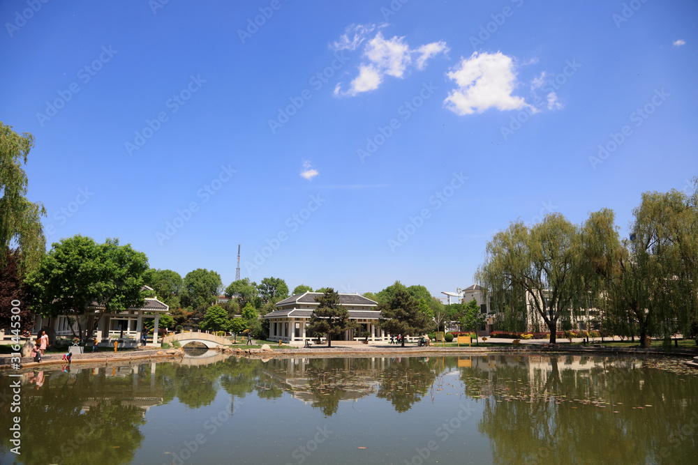 Chinese architectural landscape in the park