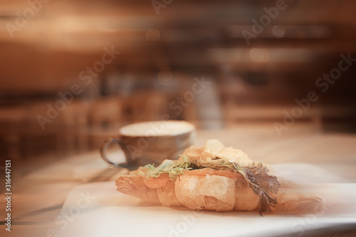 breakfast in a cafe / background food morning fresh breakfast in a cafe