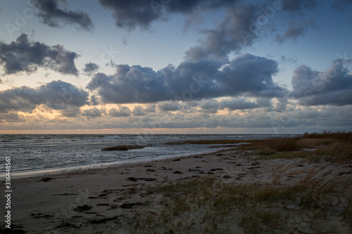 Storm clouds, storm Passing over Sea, dramatic clouds after storm