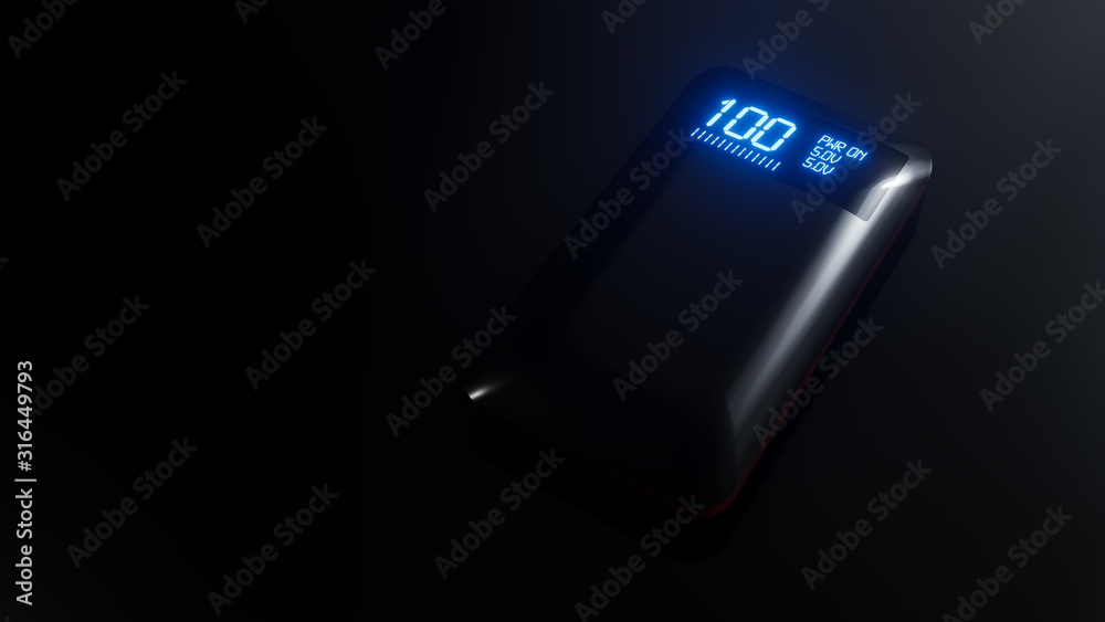 Tough power bank 3d illustration Tough power bank 3d illustration
