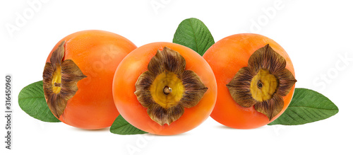 Fototapeta Naklejka Na Ścianę i Meble -  Persimmon fruit isolated on white background