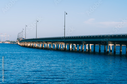 Port Charlotte harbor and Punta Gorda in peace river bridge